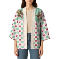 Western Yoke Kimono Rudolph Cowboy Christmas Retro Style - Wonder Print Shop