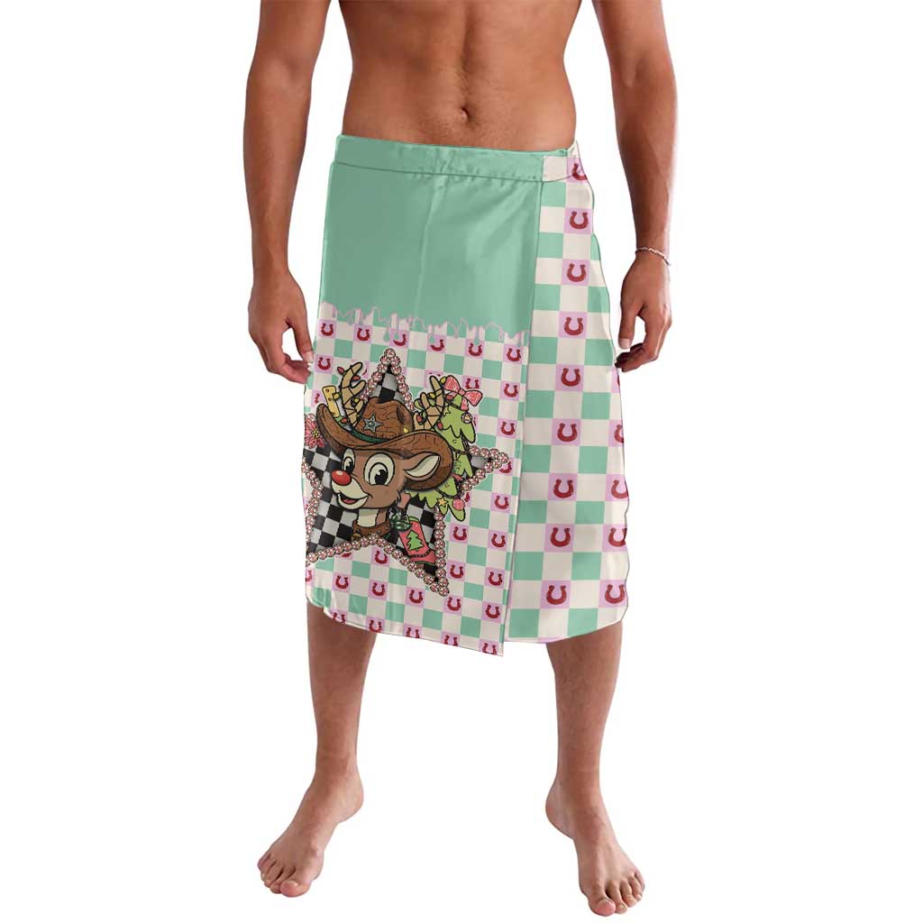 Western Yoke Lavalava Rudolph Cowboy Christmas Retro Style - Wonder Print Shop