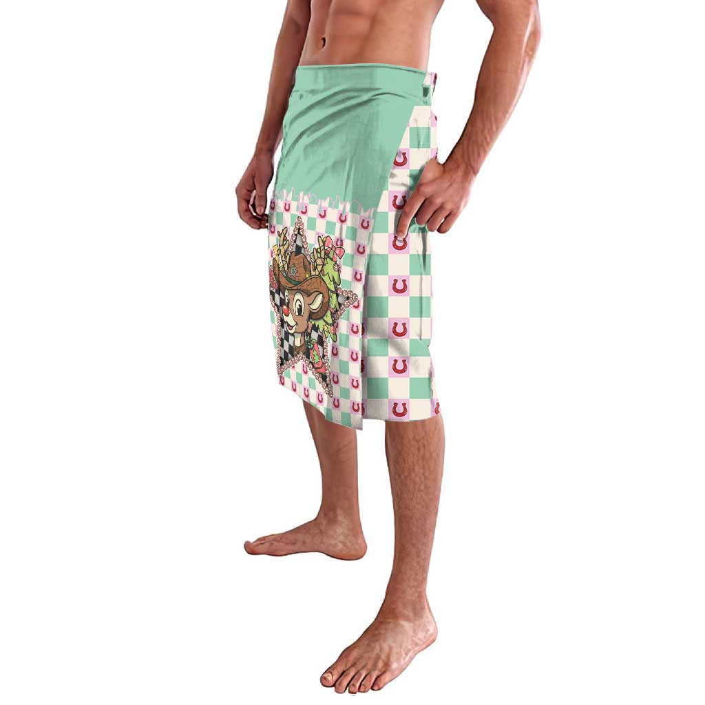 Western Yoke Lavalava Rudolph Cowboy Christmas Retro Style - Wonder Print Shop