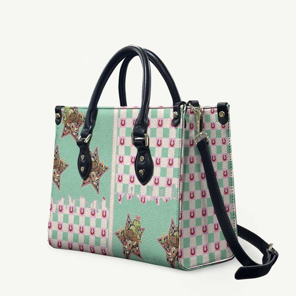 Western Yoke Leather Bag Rudolph Cowboy Christmas Retro Style - Wonder Print Shop