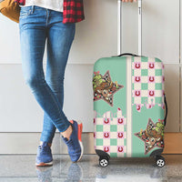 Western Yoke Luggage Cover Rudolph Cowboy Christmas Retro Style - Wonder Print Shop