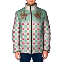 Western Yoke Padded Jacket Rudolph Cowboy Christmas Retro Style - Wonder Print Shop