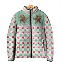 Western Yoke Padded Jacket Rudolph Cowboy Christmas Retro Style - Wonder Print Shop