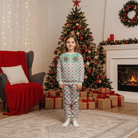 Western Yoke Christmas Pajama Set Rudolph Cowboy Christmas Retro Style - Wonder Print Shop