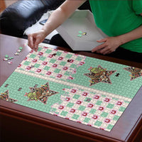 Western Yoke Puzzle Rudolph Cowboy Christmas Retro Style - Wonder Print Shop