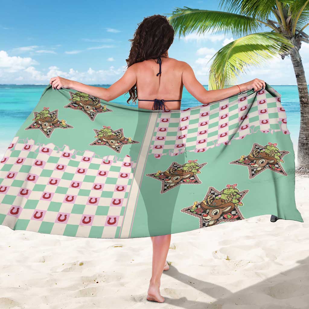 Western Yoke Sarong Rudolph Cowboy Christmas Retro Style - Wonder Print Shop