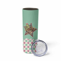 Western Yoke Skinny Tumbler Rudolph Cowboy Christmas Retro Style - Wonder Print Shop