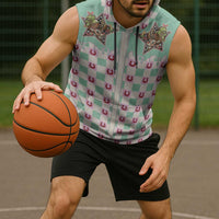 Western Yoke Sleeveless Hoodie Rudolph Cowboy Christmas Retro Style - Wonder Print Shop