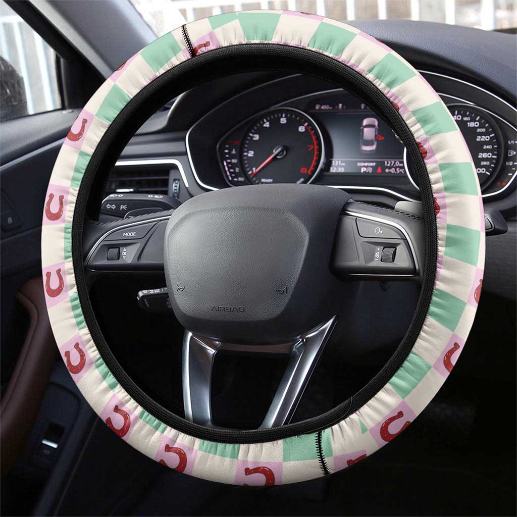 Western Yoke Steering Wheel Cover Rudolph Cowboy Christmas Retro Style - Wonder Print Shop