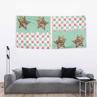 Western Yoke Tapestry Rudolph Cowboy Christmas Retro Style - Wonder Print Shop