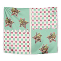 Western Yoke Tapestry Rudolph Cowboy Christmas Retro Style - Wonder Print Shop