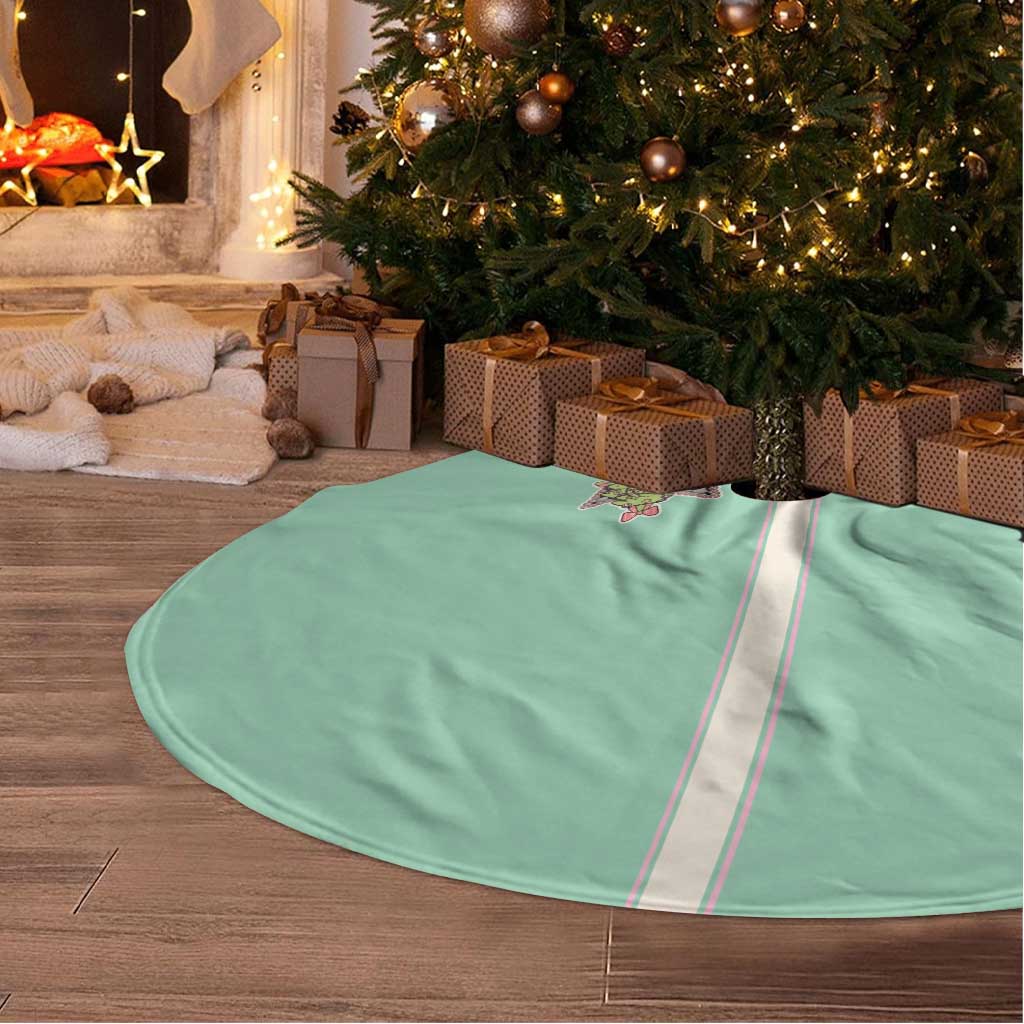 Western Yoke Tree Skirt Rudolph Cowboy Christmas Retro Style - Wonder Print Shop