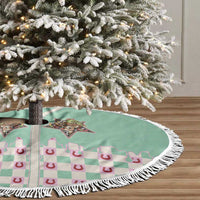 Western Yoke Tree Skirt Rudolph Cowboy Christmas Retro Style - Wonder Print Shop
