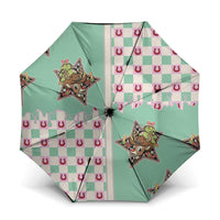 Western Yoke Umbrella Rudolph Cowboy Christmas Retro Style - Wonder Print Shop