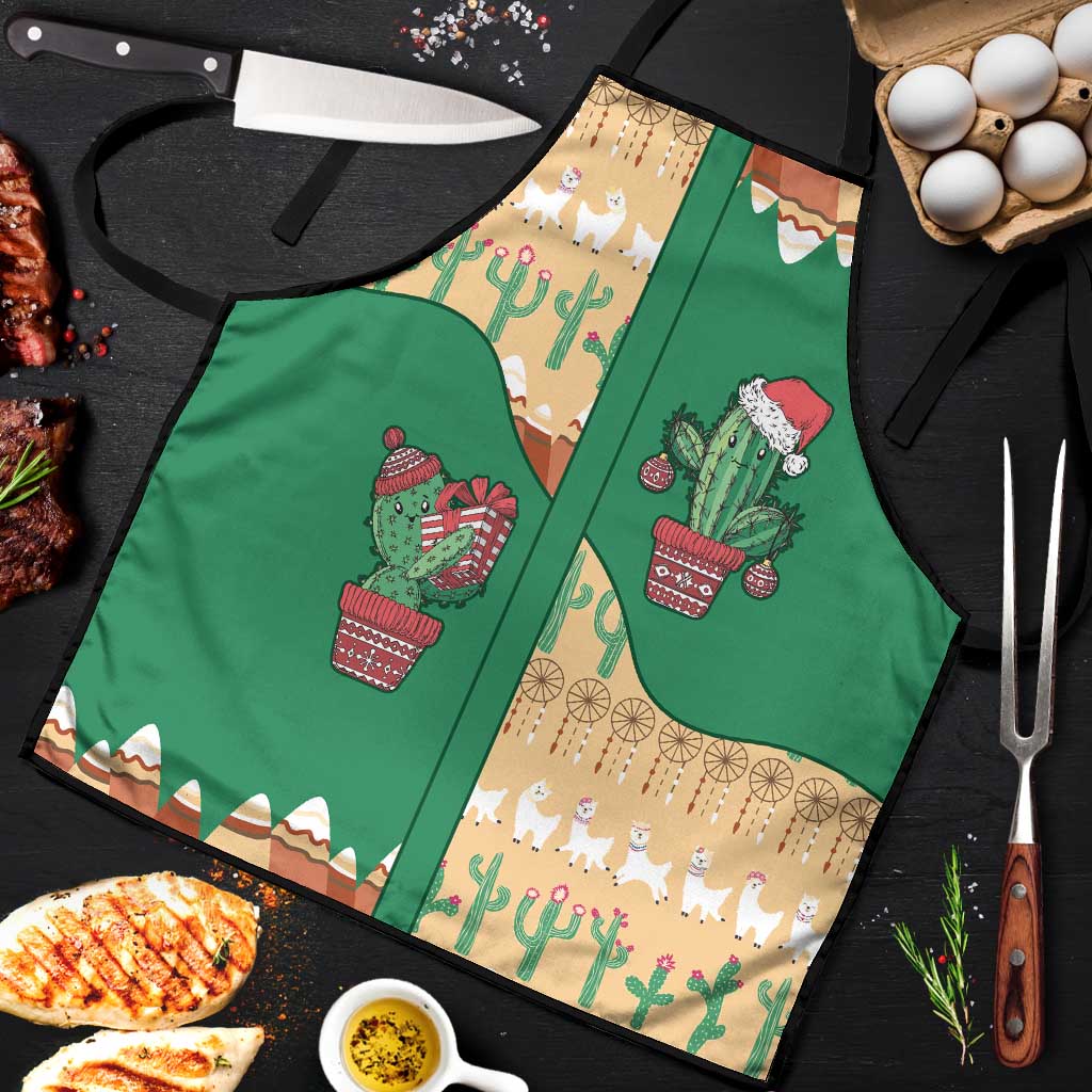 Western Yoke Apron Cactus Christmas Cute Style - Wonder Print Shop