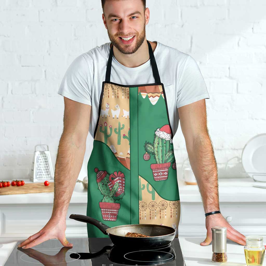 Western Yoke Apron Cactus Christmas Cute Style - Wonder Print Shop
