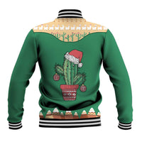 Western Yoke Baseball Jacket Cactus Christmas Cute Style - Wonder Print Shop