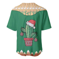 Western Yoke Baseball Jersey Cactus Christmas Cute Style - Wonder Print Shop