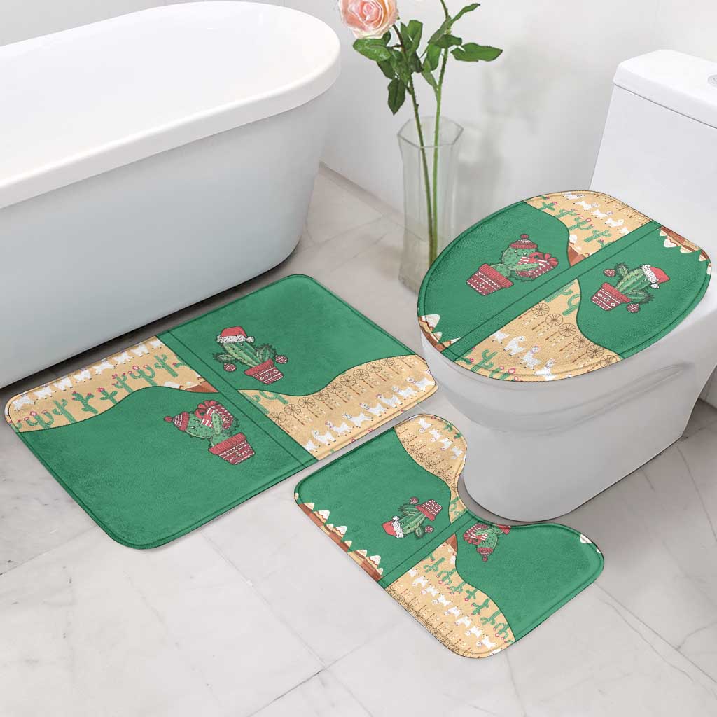 Western Yoke Bathroom Set Cactus Christmas Cute Style - Wonder Print Shop