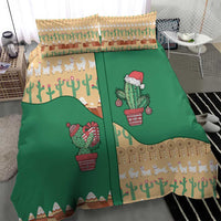 Western Yoke Bedding Set Cactus Christmas Cute Style - Wonder Print Shop
