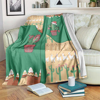 Western Yoke Blanket Cactus Christmas Cute Style - Wonder Print Shop