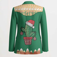 Western Yoke Blazer Cactus Christmas Cute Style - Wonder Print Shop