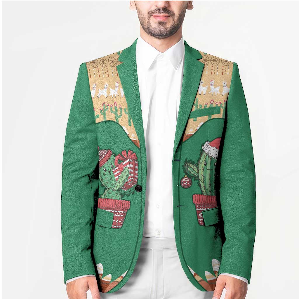 Western Yoke Blazer Cactus Christmas Cute Style - Wonder Print Shop