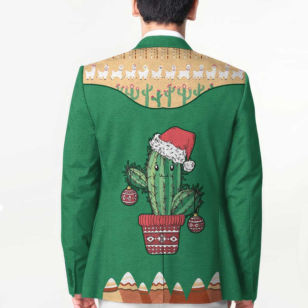 Western Yoke Blazer Cactus Christmas Cute Style - Wonder Print Shop