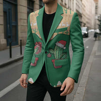 Western Yoke Blazer Cactus Christmas Cute Style - Wonder Print Shop