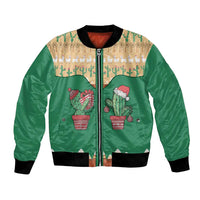 Western Yoke Bomber Jacket Cactus Christmas Cute Style - Wonder Print Shop
