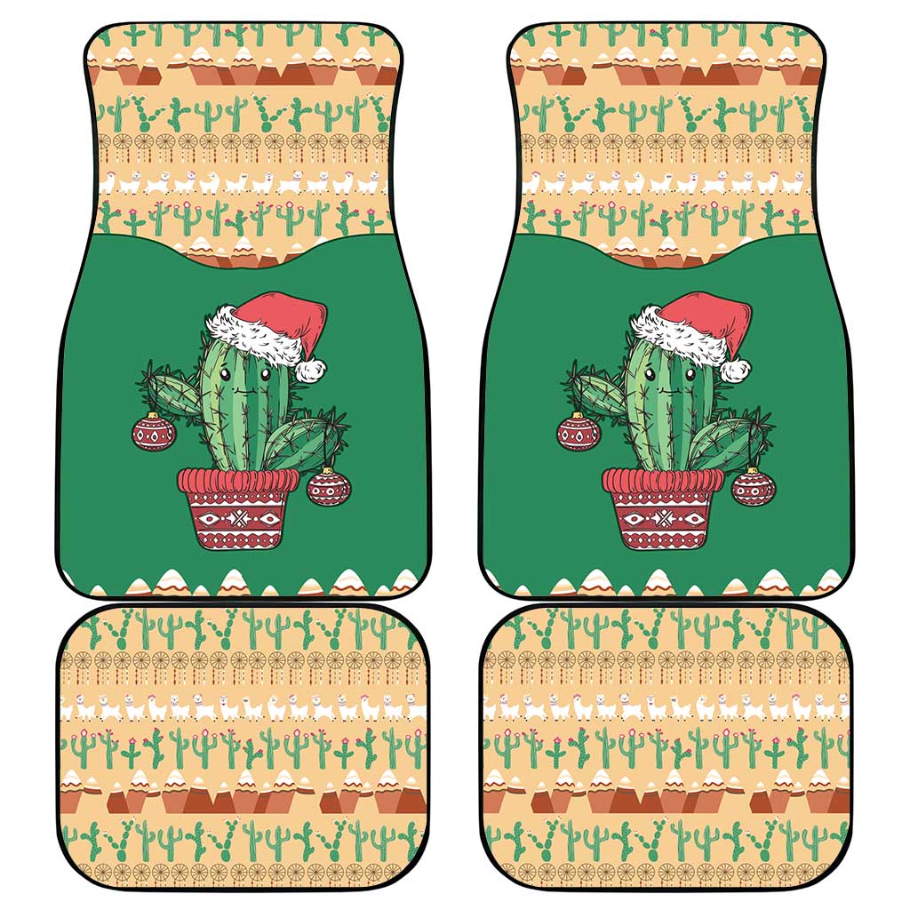 Western Yoke Car Mats Cactus Christmas Cute Style - Wonder Print Shop