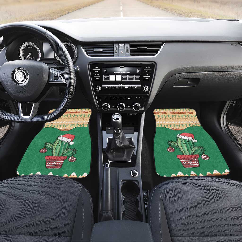 Western Yoke Car Mats Cactus Christmas Cute Style - Wonder Print Shop