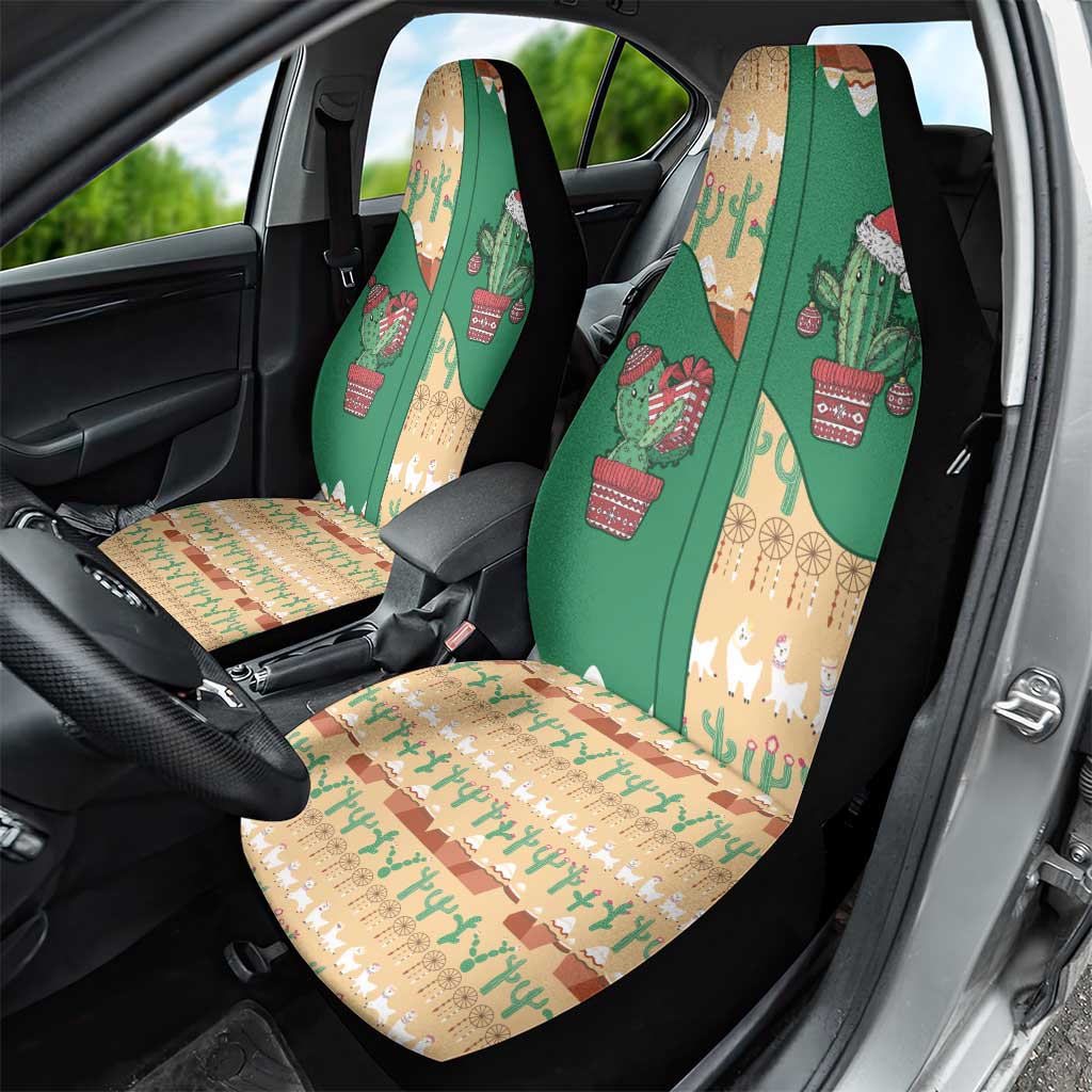 Western Yoke Car Seat Cover Cactus Christmas Cute Style - Wonder Print Shop