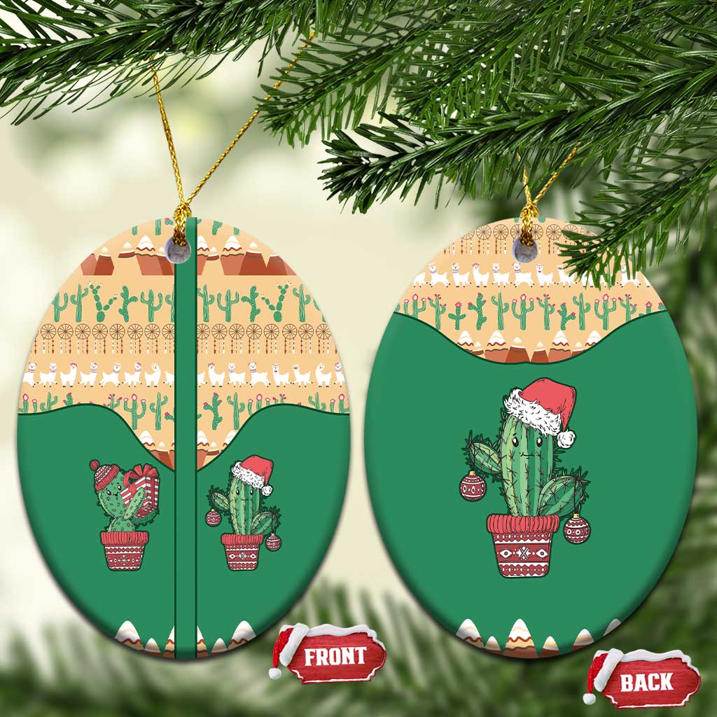 Western Yoke Ceramic Ornament Cactus Christmas Cute Style - Wonder Print Shop