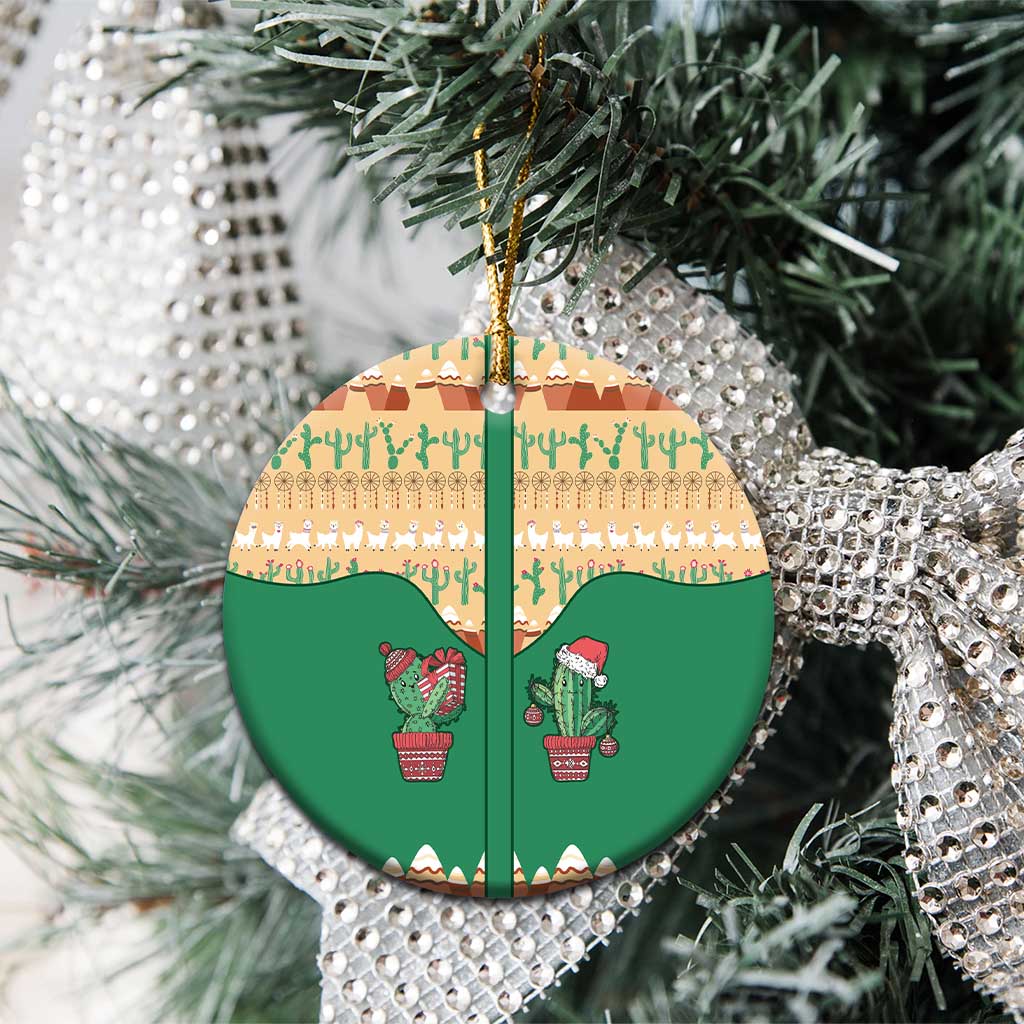 Western Yoke Ceramic Ornament Cactus Christmas Cute Style - Wonder Print Shop