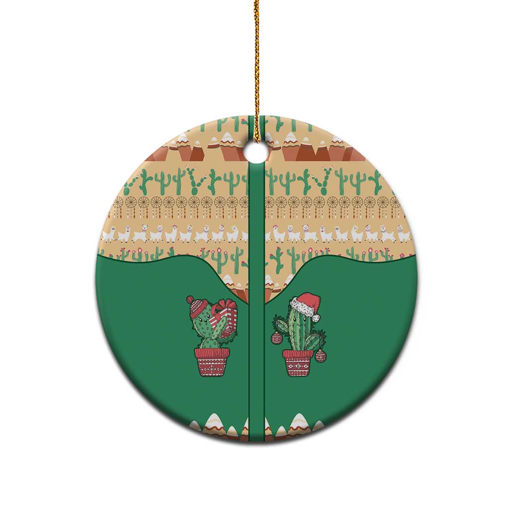 Western Yoke Ceramic Ornament Cactus Christmas Cute Style - Wonder Print Shop