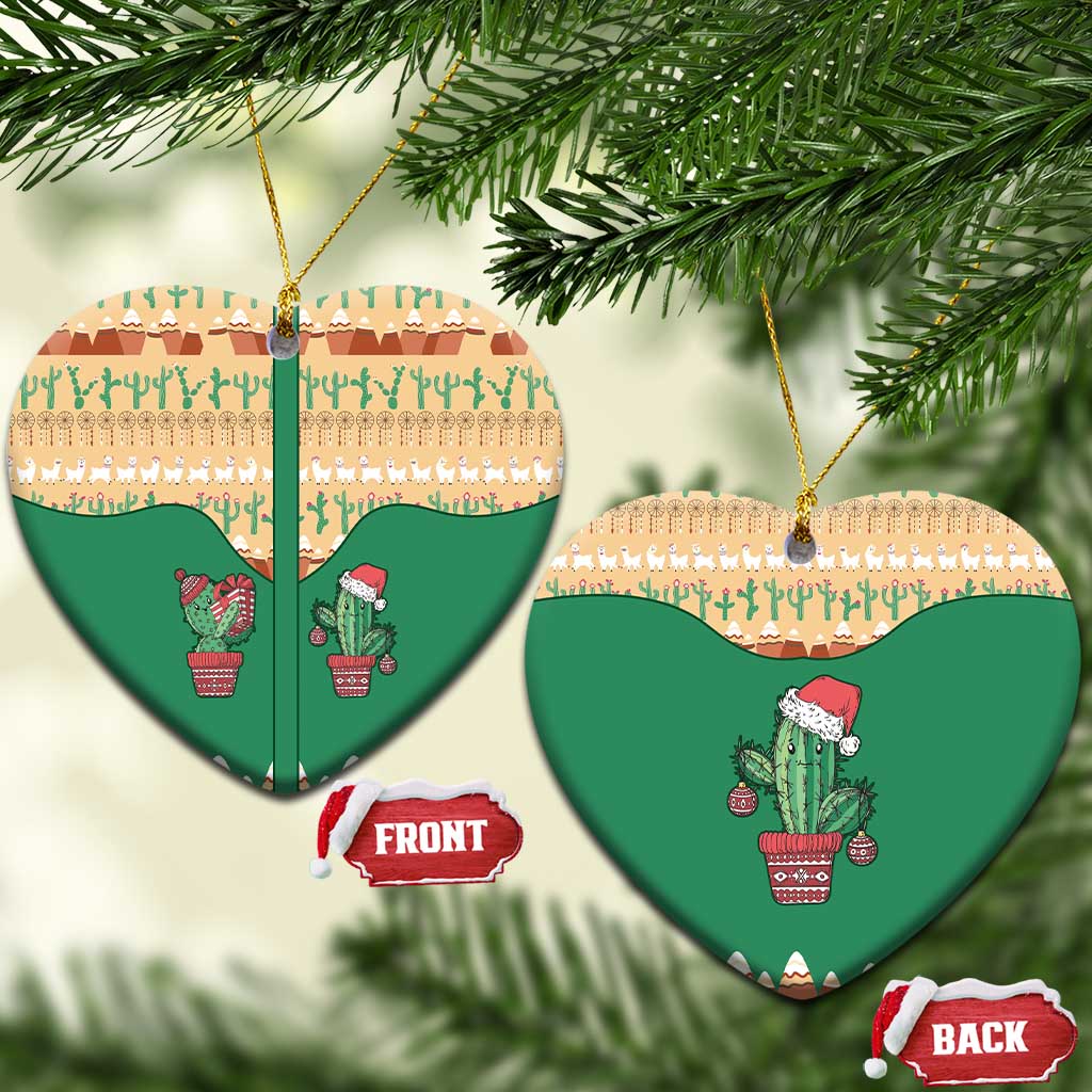 Western Yoke Ceramic Ornament Cactus Christmas Cute Style - Wonder Print Shop