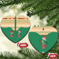 Western Yoke Ceramic Ornament Cactus Christmas Cute Style - Wonder Print Shop