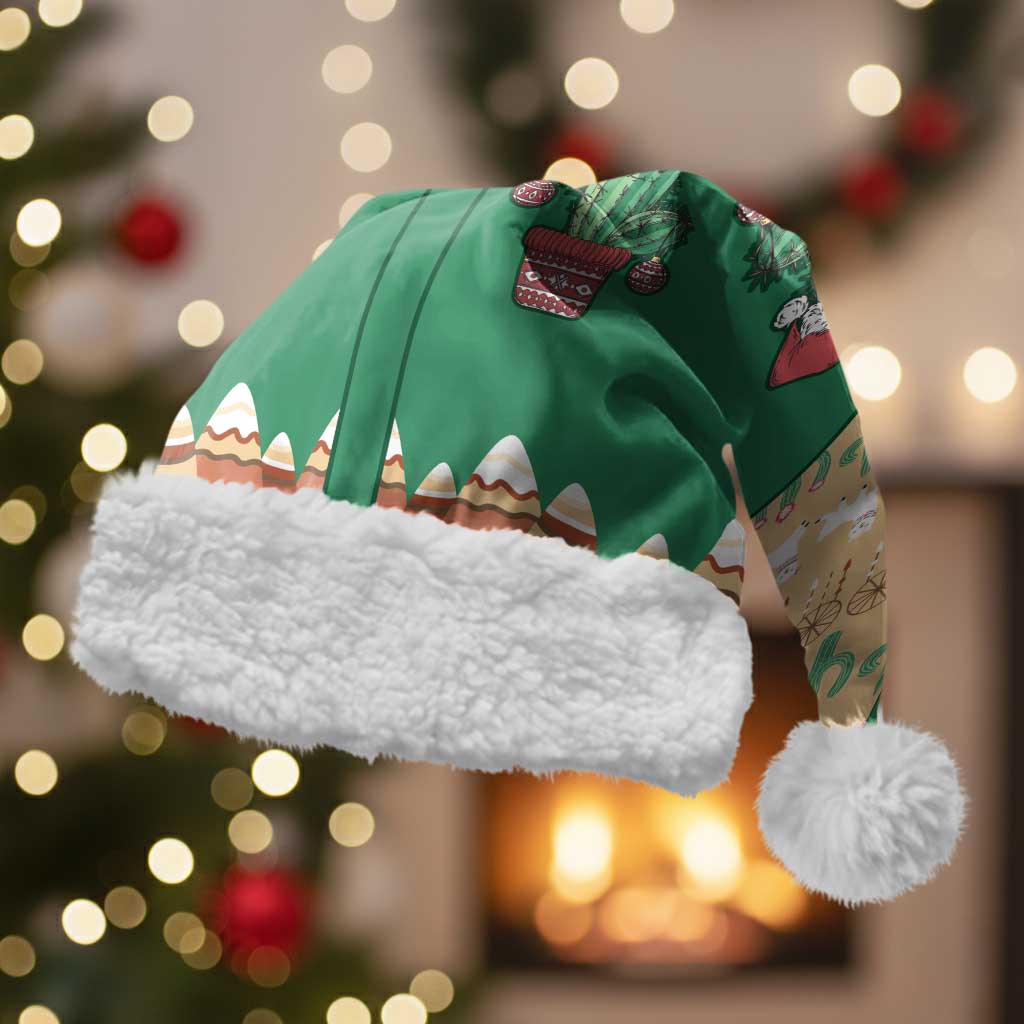 Western Yoke Christmas Santa Hat Cactus Christmas Cute Style - Wonder Print Shop