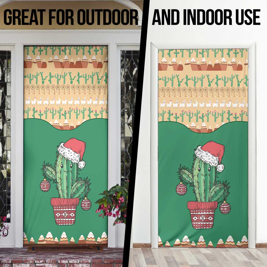 Western Yoke Door Cover Cactus Christmas Cute Style - Wonder Print Shop