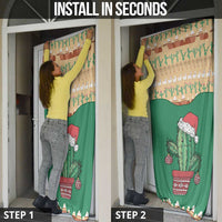 Western Yoke Door Cover Cactus Christmas Cute Style - Wonder Print Shop