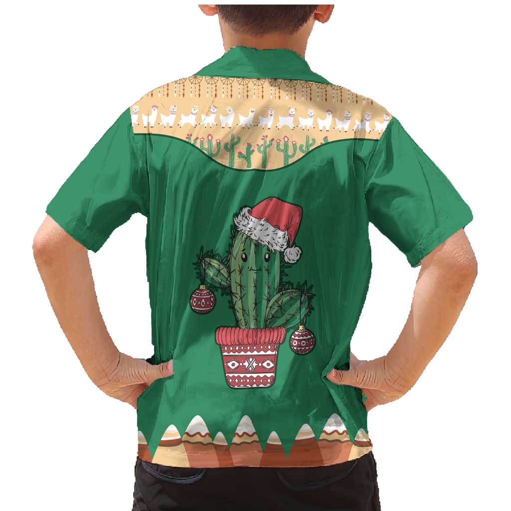 Western Yoke Family Matching Mermaid Dress and Hawaiian Shirt Cactus Christmas Cute Style - Wonder Print Shop