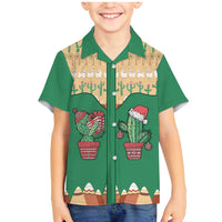 Western Yoke Family Matching Mermaid Dress and Hawaiian Shirt Cactus Christmas Cute Style - Wonder Print Shop