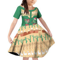 Western Yoke Family Matching Off Shoulder Short Dress and Hawaiian Shirt Cactus Christmas Cute Style - Wonder Print Shop