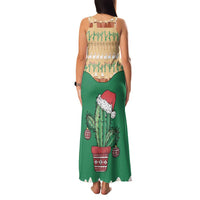Western Yoke Family Matching Tank Maxi Dress and Hawaiian Shirt Cactus Christmas Cute Style - Wonder Print Shop