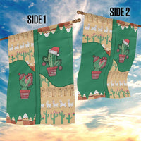 Western Yoke Garden Flag Cactus Christmas Cute Style - Wonder Print Shop