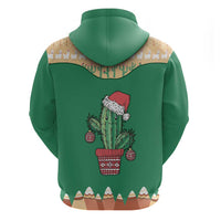 Western Yoke Hoodie Cactus Christmas Cute Style - Wonder Print Shop