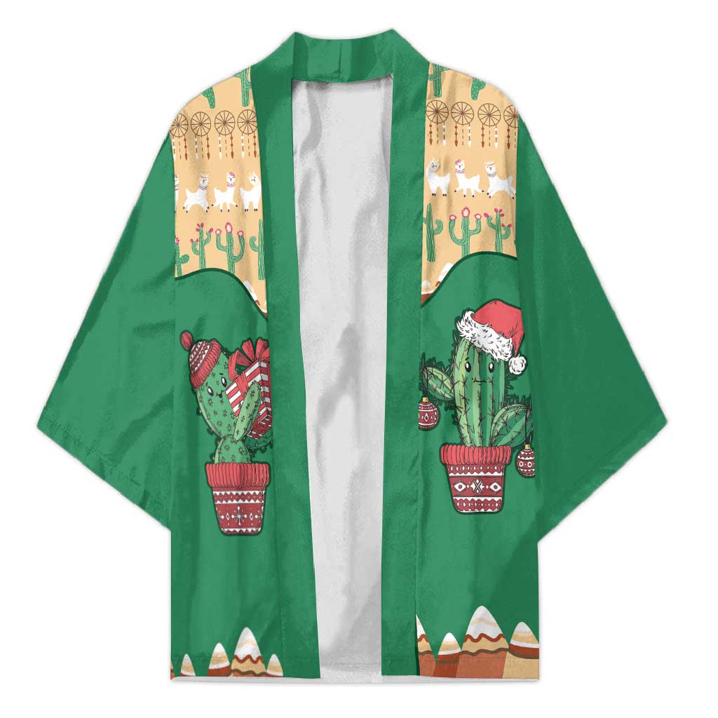 Western Yoke Kimono Cactus Christmas Cute Style - Wonder Print Shop