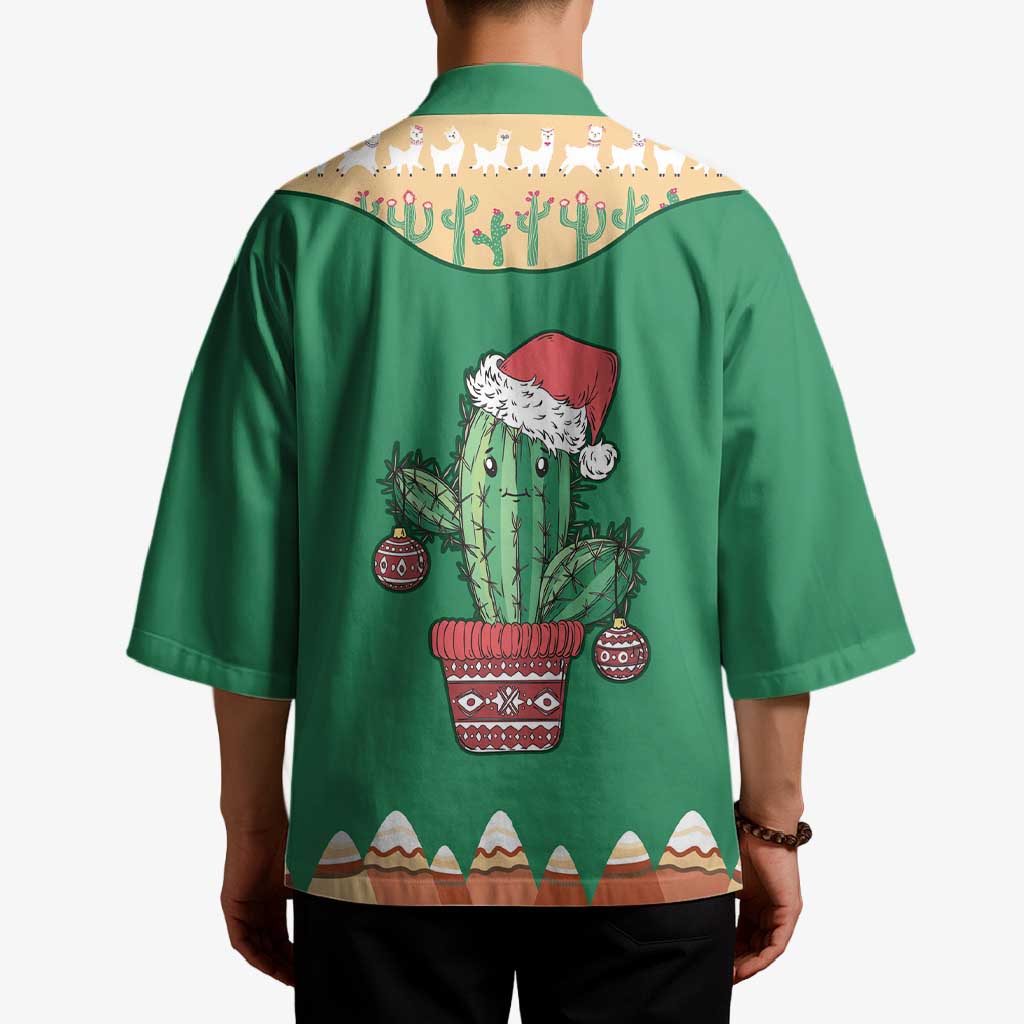 Western Yoke Kimono Cactus Christmas Cute Style - Wonder Print Shop