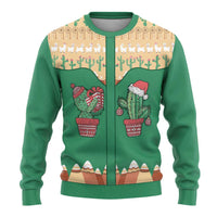 Western Yoke Ugly Christmas Sweater Cactus Christmas Cute Style - Wonder Print Shop